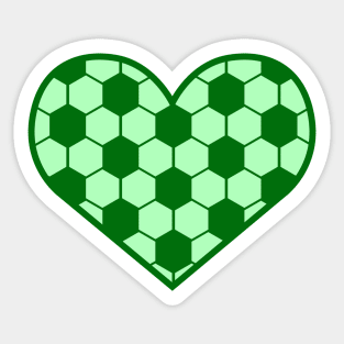 Colorful Football / Soccer Ball In Heart Shape Sticker